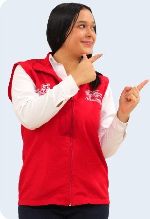 Foto persona señalando requisitos